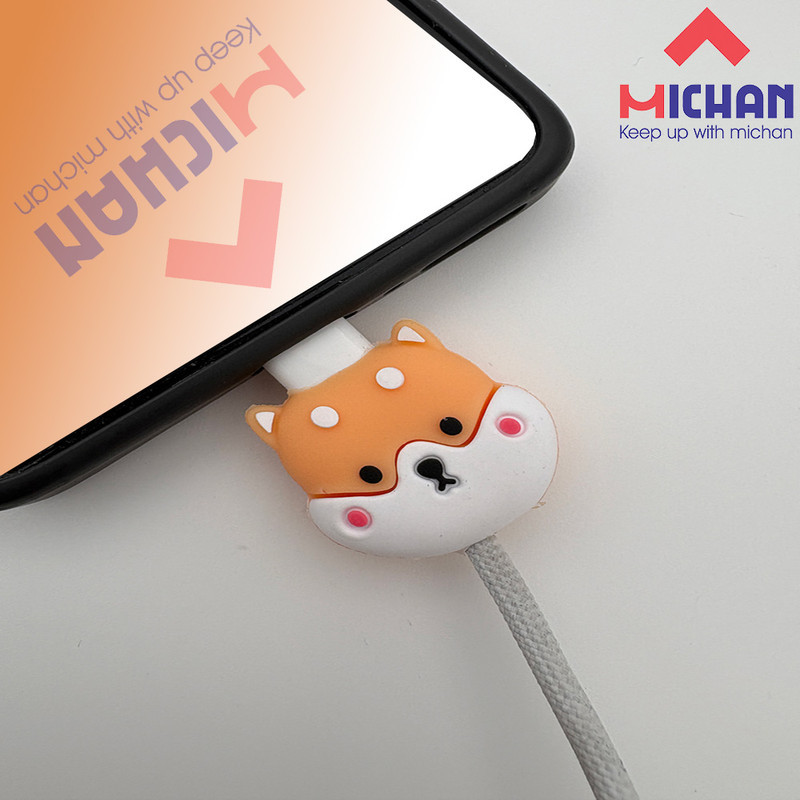 محافظ شاژر دیواری میچان مدل SLC به همراه محافظ کابل شارژ اپل مجموعه 3 عددی