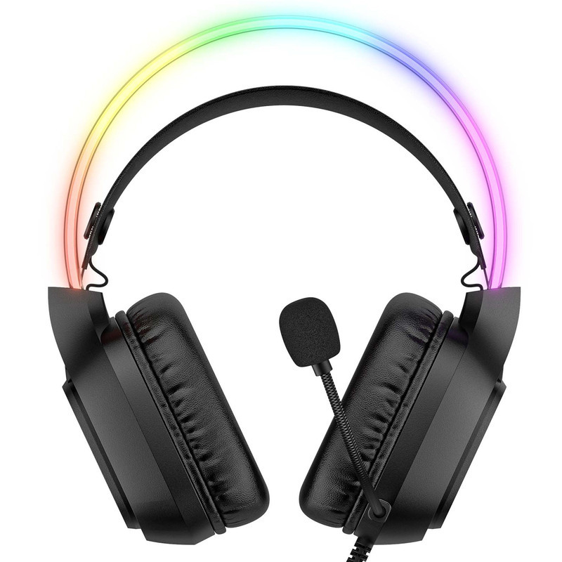هدست گیمینگ Onikuma مدل X22 بدون قابلیت نویز کنسلینگ، درگاه USB، دارای نورپردازی RGB، امپدانس 32 اهم