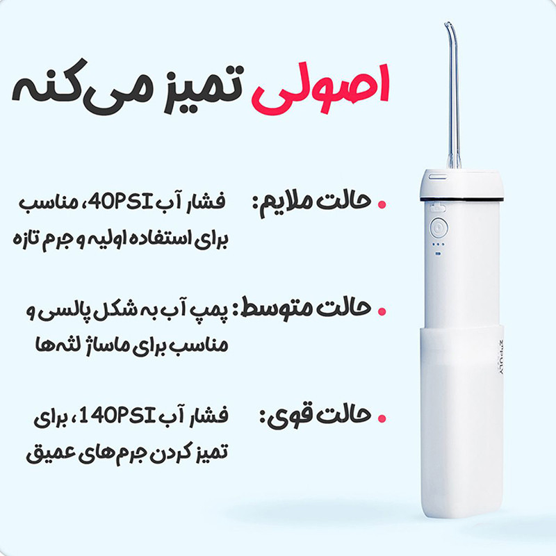 دستگاه شست‌وشوی دهان و دندان شارژی انپولی مدل M6 PLUS