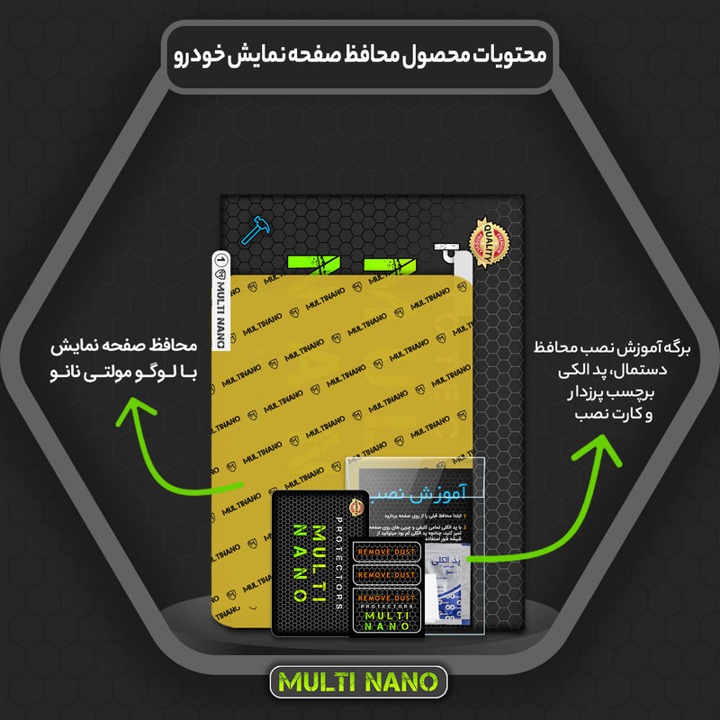 محافظ صفحه نمایش خودرو مولتی نانو مدل X-S1N مناسب برای بی وای دی Song Plus EV 2025