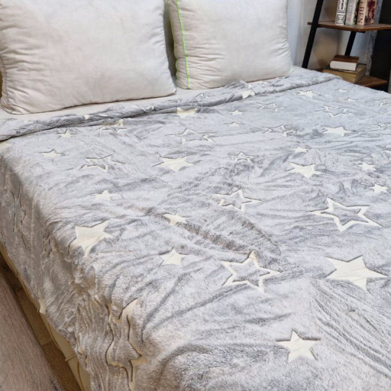 پتو مسافرتی 2 نفر ویراگیتا مدل شبنما ستاره بارانا سایز 220x200 سانتی‌متر