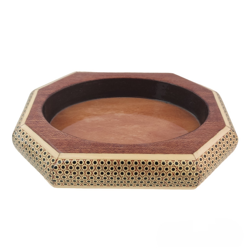زیرسیگاری مدل بیضی خاتم کاری کد 01
