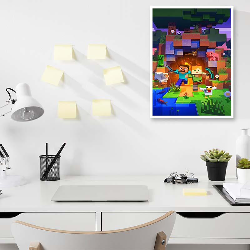 پوستر کارنيکا طرح ماینکرفت Minecraft کد 48475 مجموعه 8 عددی