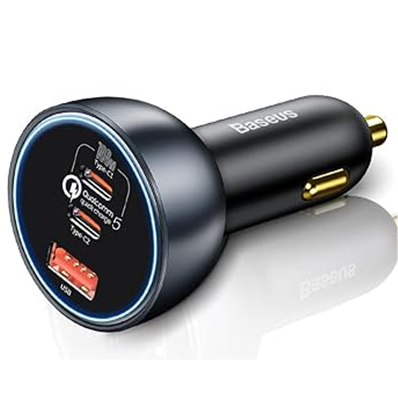 شارژر فندکی باسئوس مدل  CCZX-160CO 160W به همراه کابل تبدیل Usb-c