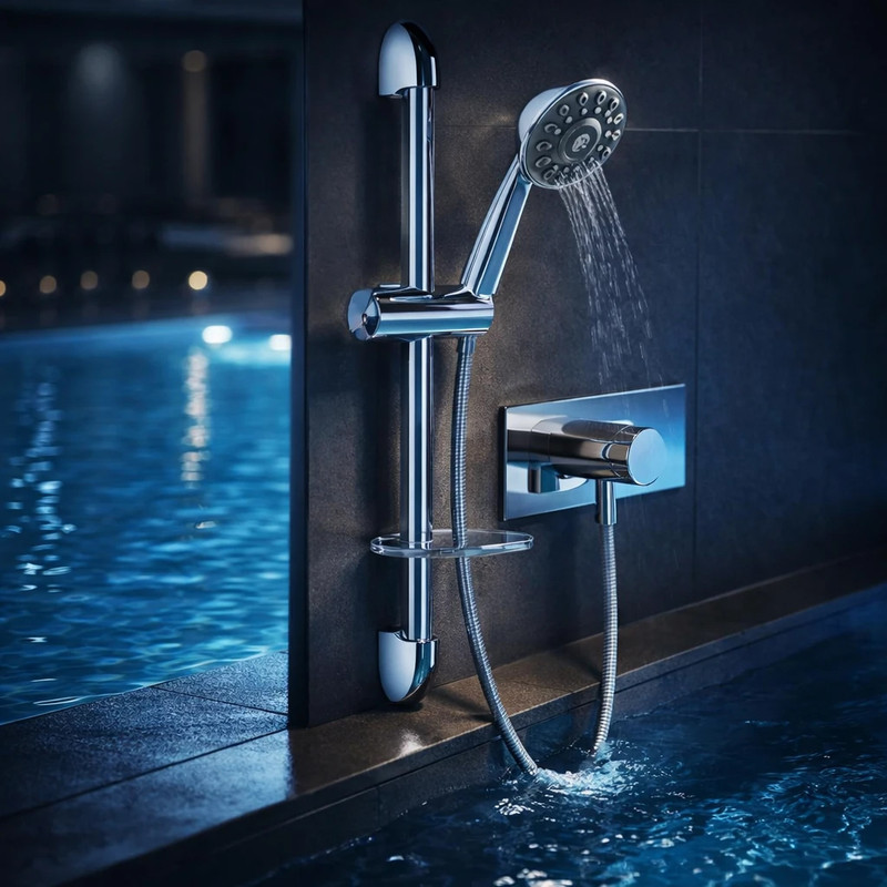 علم دوش حمام ققنوس مدل چراغدار Lux