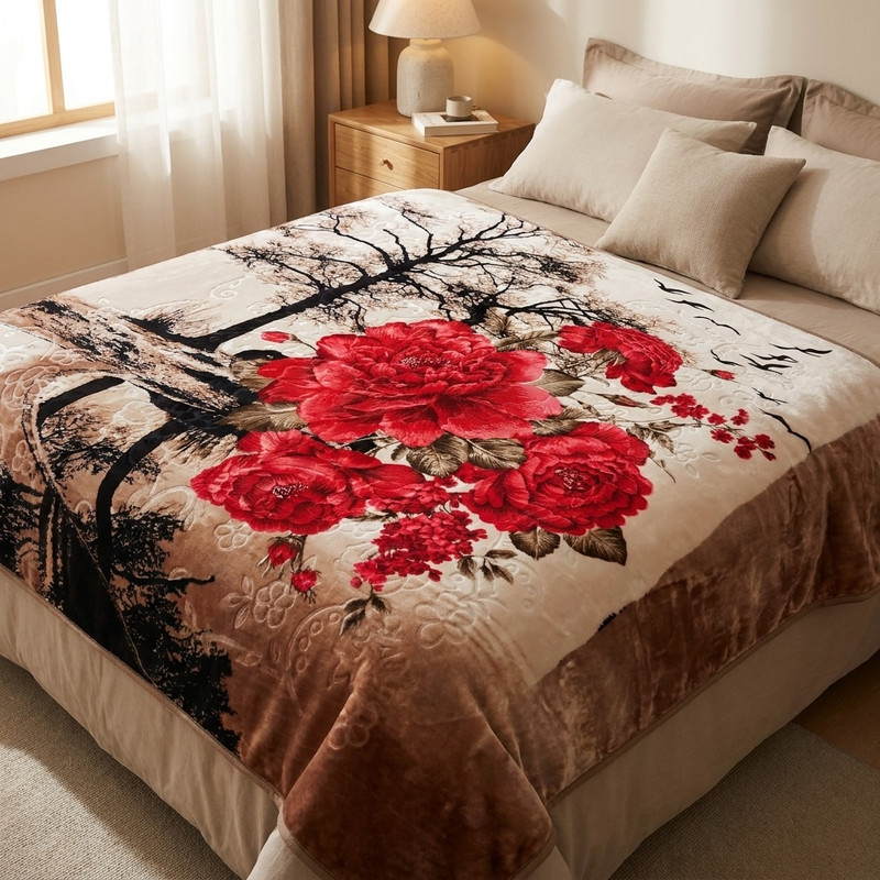 پتو شادیلون مدل Rose دونفره سایز 200x230 سانتی متر