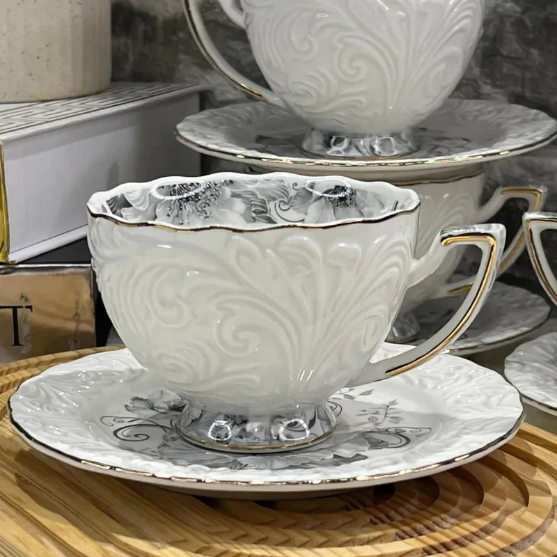 سرویس چای خوری 12 پارچه 6 نفره شاهین مدل dantella e