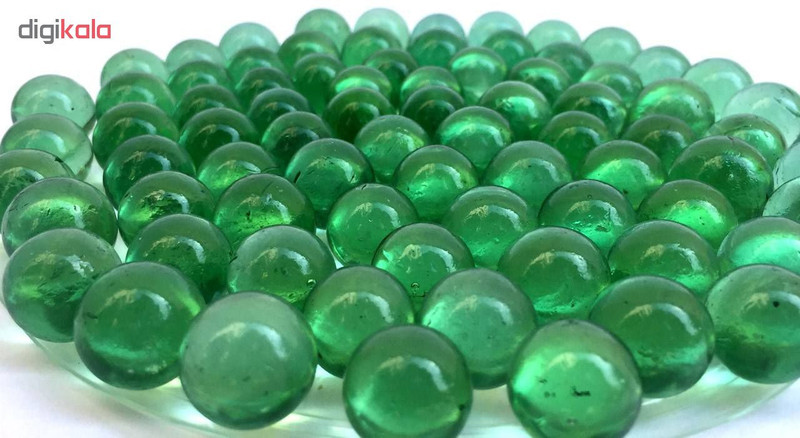 تیله مدل سبز بسته 35 عددی