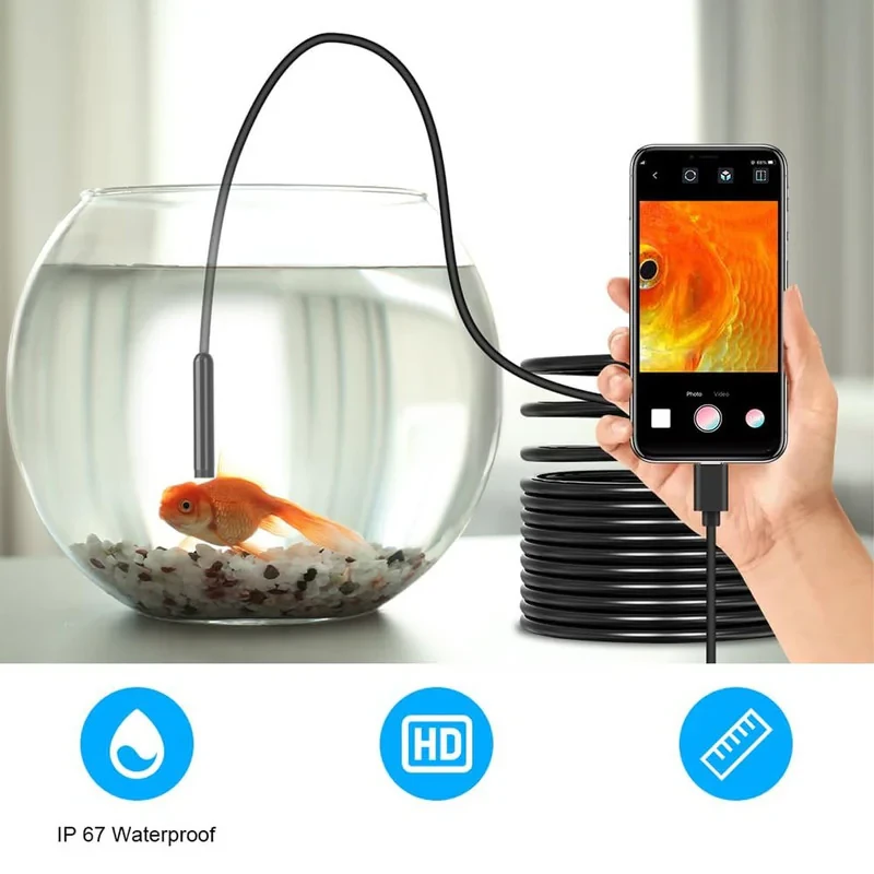 دوربین شلنگی مدل دولنز کد 10M HD Waterproof New