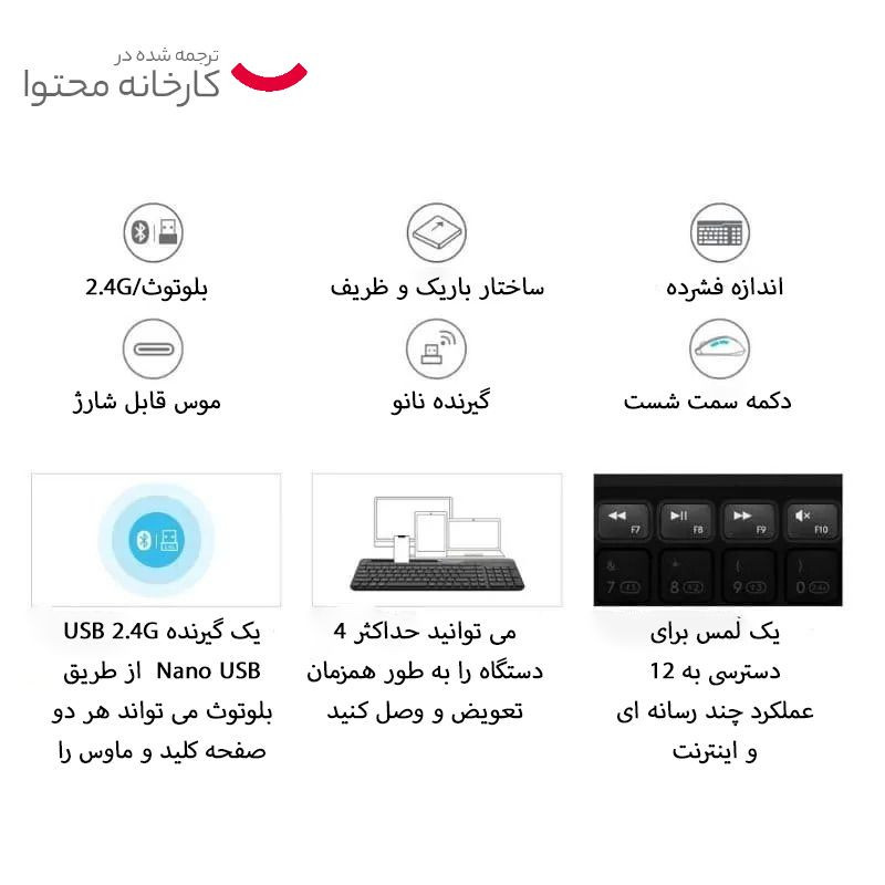 کیبورد و ماوس ای فورتک مدل FB2535C