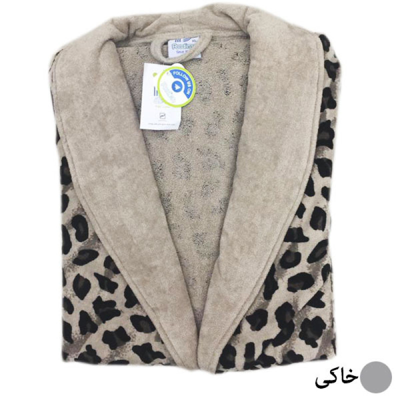 حوله پالتویی پودایران مدل پلنگی سایز 105