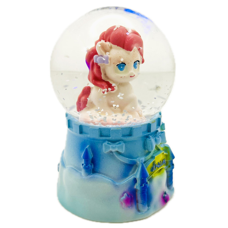 گوی چراغ‌دار مدل Dream طرح پونی و قلعه آرزوها کد 5921