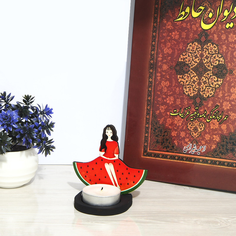 جاشمعی مدل یلدا طرح خاتون و هندوانه