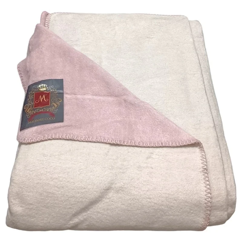 پتو مادام کوکو مدل Ecru-Powder سایز 150x200 سانتی متر