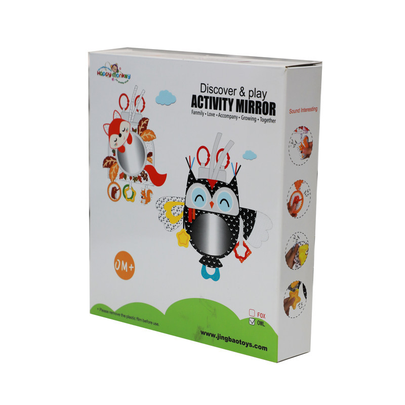 آویز تخت کودک مدل آینه دار طرح جغد happy monkey