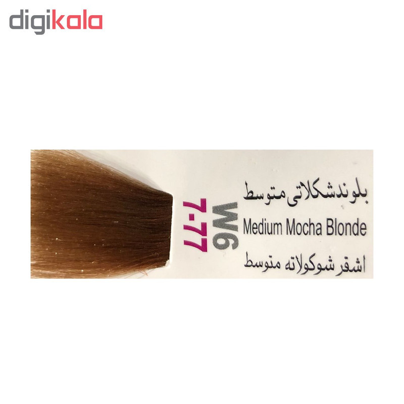 رنگ مو پادینا شماره W6-7-77 حجم 100 میلی لیتر رنگ بلوند شکلاتی متوسط