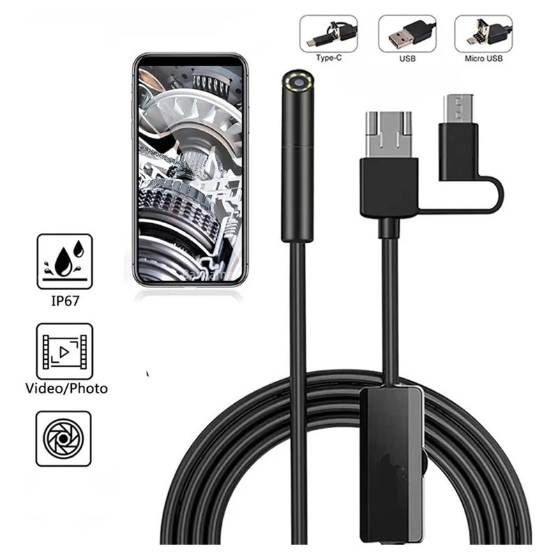 دوربین آندوسکوپی مدل شلنگی Hard Wire Waterproof کد 5M