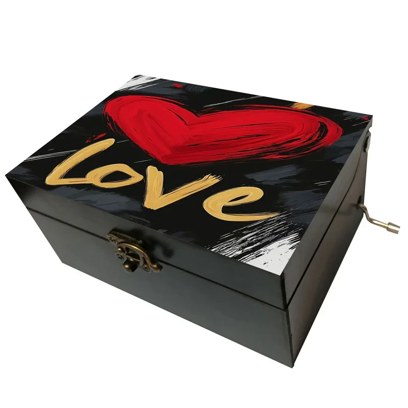 جعبه موزیکال مدل هندلی طرح عشق love قلب کد 2011