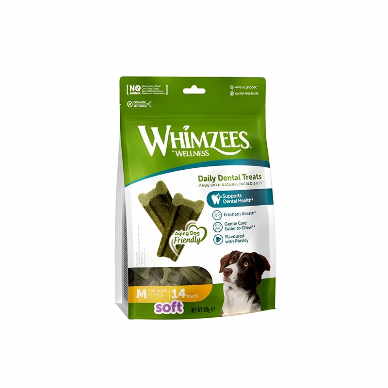 تشویقی سگ ویمزس مدل SOFT Dog Chews M طعم سبزیجات، میوه‌ای وزن 420 گرم