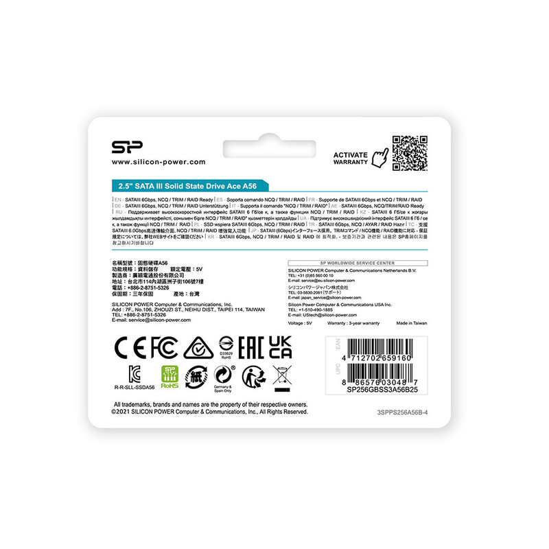اس اس دی اینترنال SATA III سیلیکون پاور مدل A56 ظرفیت 512 گیگابایت