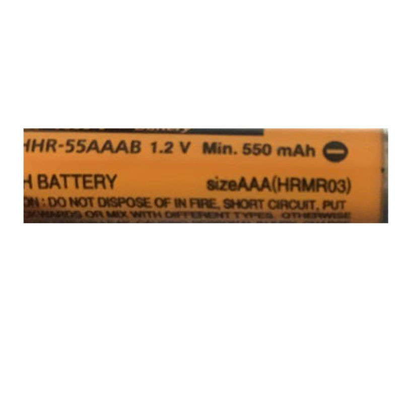 باتری نیم قلمی قابل شارژ تلفن بی سیم پاناسونیک مدل  (Ni-MHHHR-55AAAB(HRMR03  بسته دو عددی