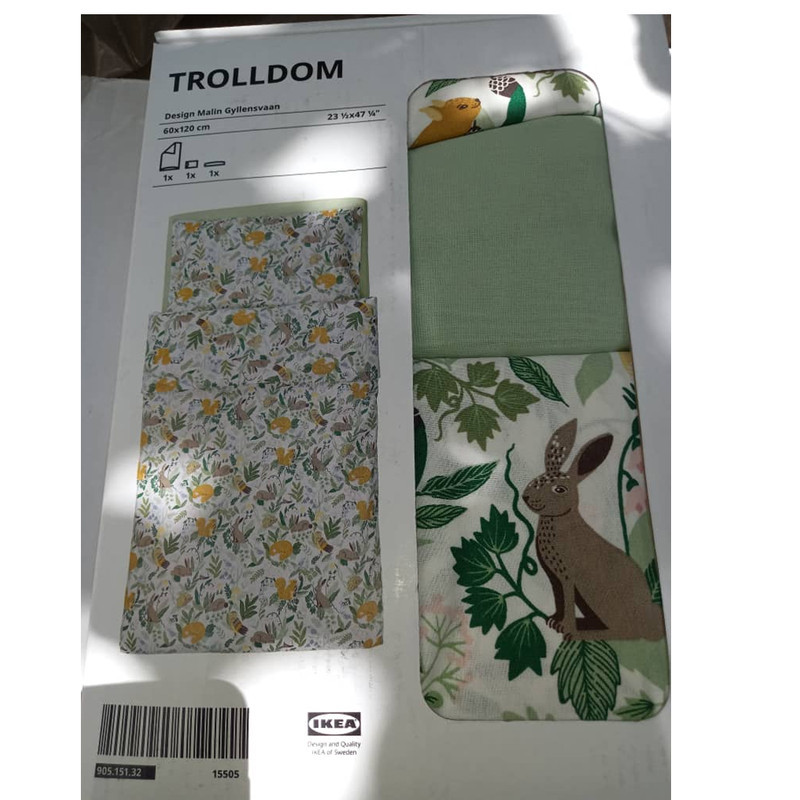 سرویس ملحفه ایکیا مدل TROLLDOM یک نفره 3 تکه