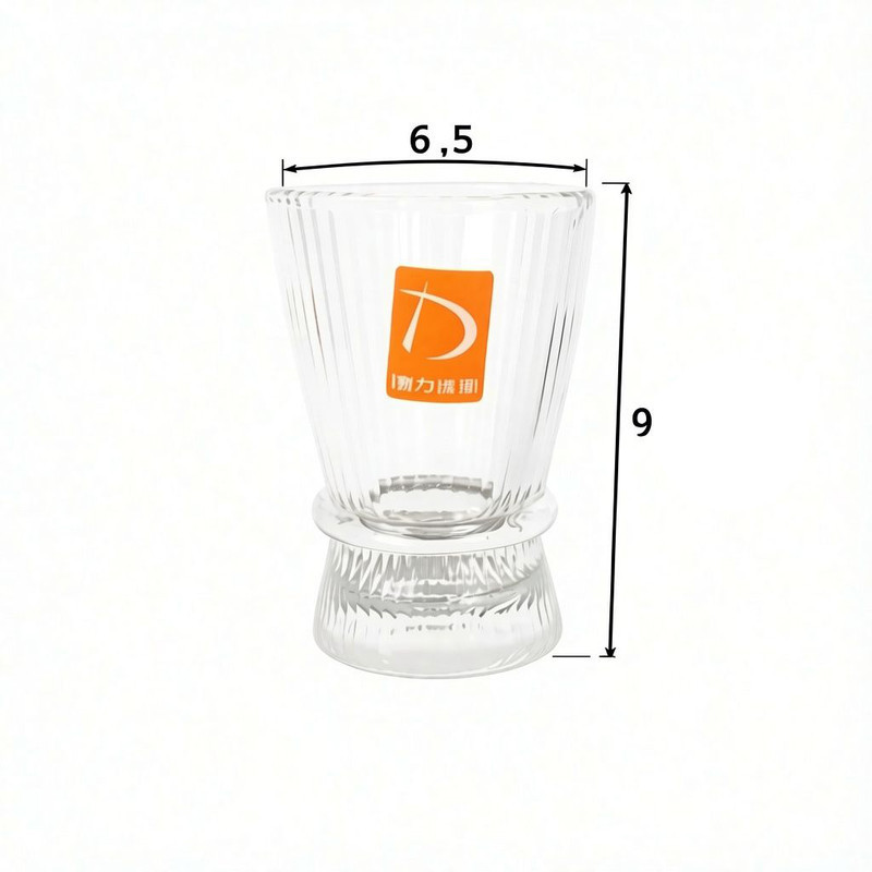 استکان دلی مدل شیاردار فانتزی CUTE کد 140ML  بسته 6 عددی