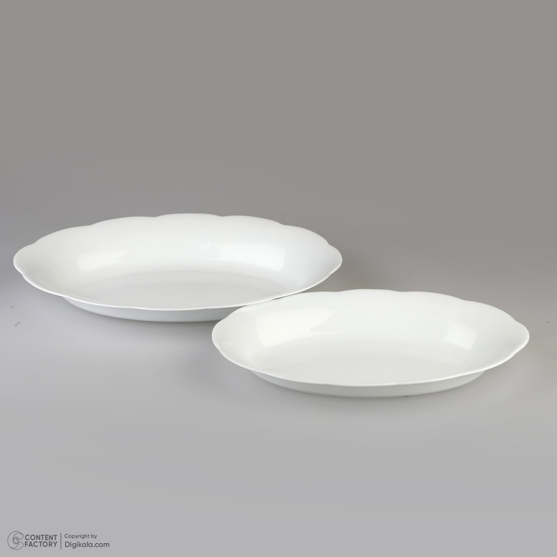 دینو مدل 001 دیس آرکوپال بسته 2 عددی، ابعاد 32×5×22 و 28×5×18 سانتی‌متر، وزن 540 و 490 گرم، قابل شستشو با دست و ماشین ظرفشویی