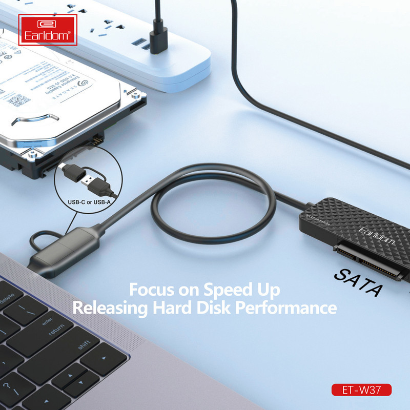 مبدل USB  USB-C به SATA  هاب USB3 ارلدام مدل W37