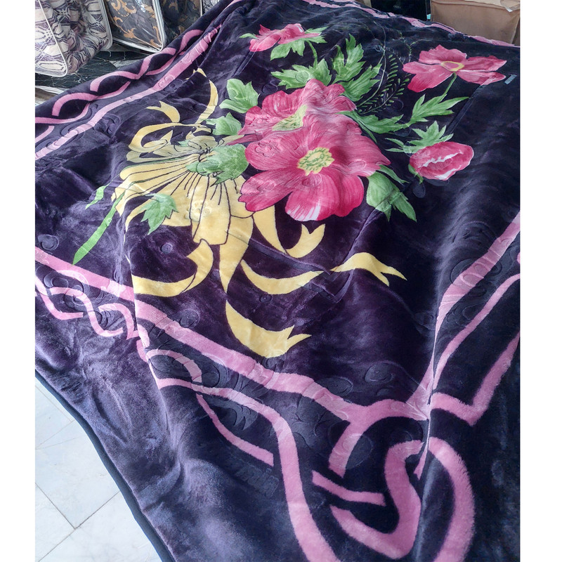 پتو 2 نفره نرمینه بافت مدل نسیم کد 70 سایز 230x210 سانتی‌متر