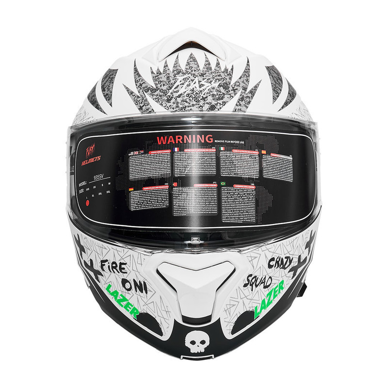 کلاه کاسکت فک متحرک فلش مدل 935sv neon-yellowgreen-white