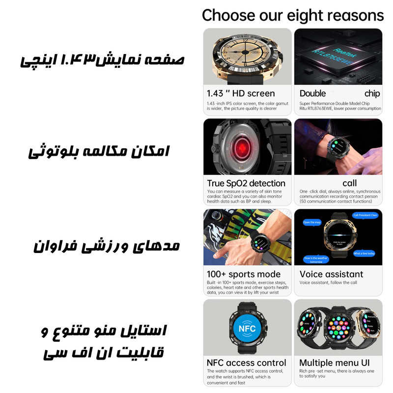 ساعت هوشمند مدل HW3 Cyber-Flicker Case
