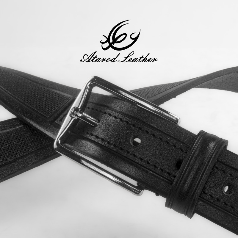 کمربند مردانه چرم عطارد مدل  چرم طبیعی گاومیش کد B35