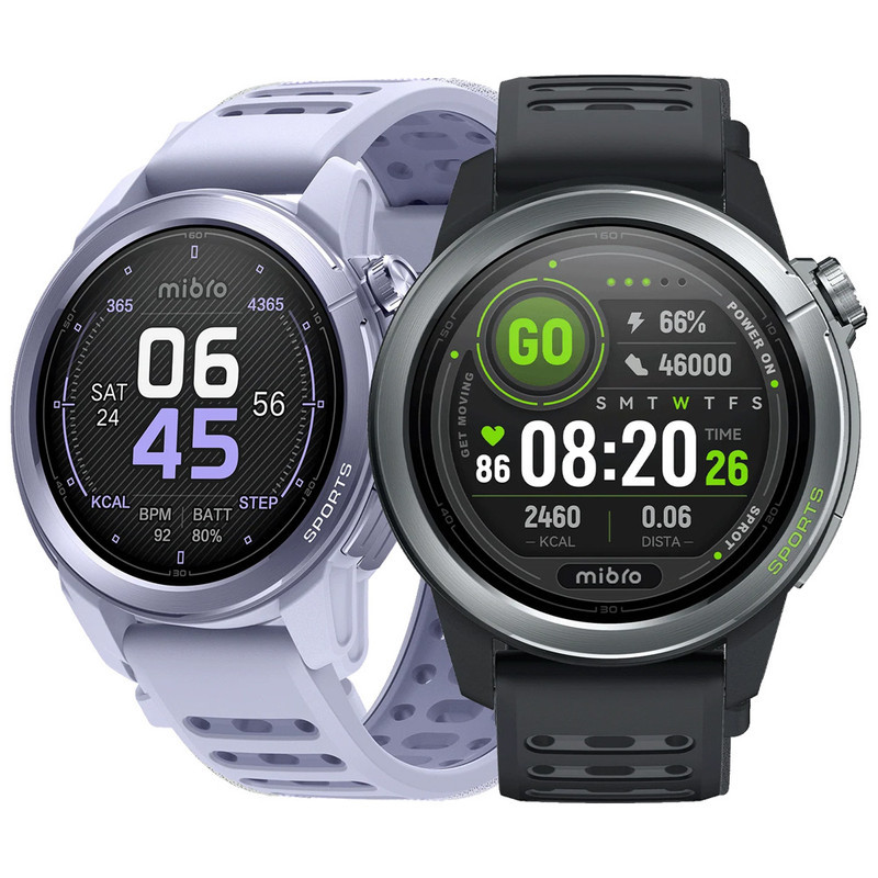 ساعت هوشمند 46 میلی‌متری میبرو مدل GS Active2 با بند سیلیکونی