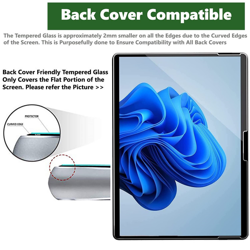 محافظ صفحه نمایش مدل tempered مناسب برای تبلت مایکروسافت Surface Pro 8910