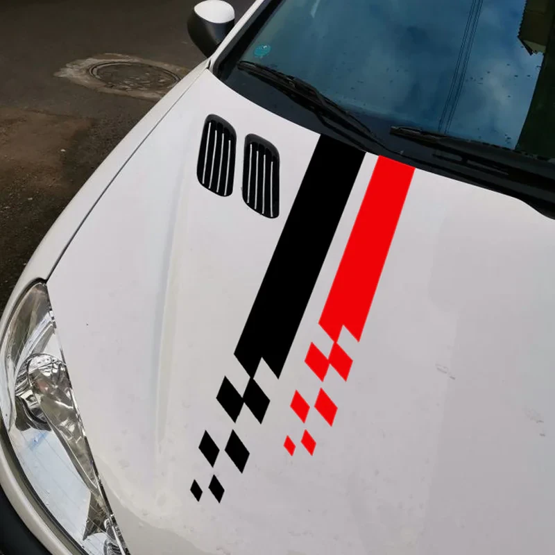 برچسب بدنه خودرو اسپرت غدیر طرح HOOD CAR کد02 بسته 2 عددی