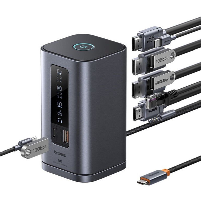 هاب 11 پورت USB-C بیسوس مدل BS-OH137  Spacemate Series