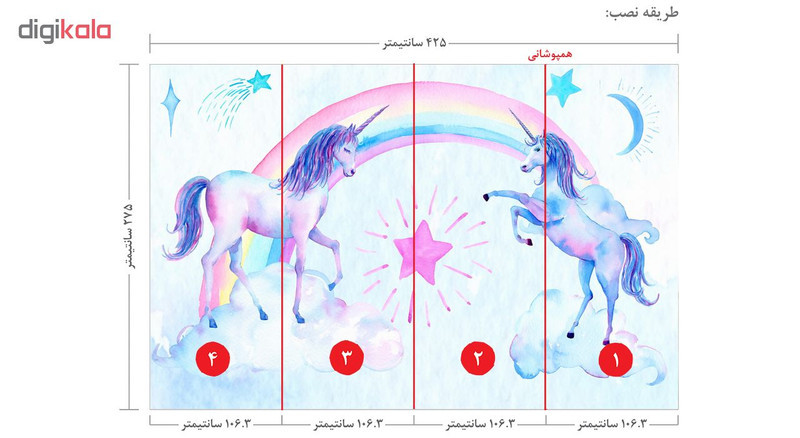 پوستر کودک طرح اسب شاخدار کد 2518093