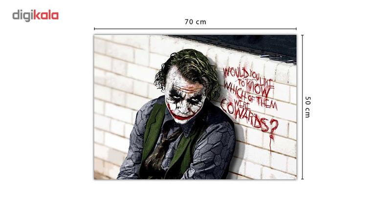 تابلو شاسی ونسونی طرح Joker Cowards سایز 50 × 70