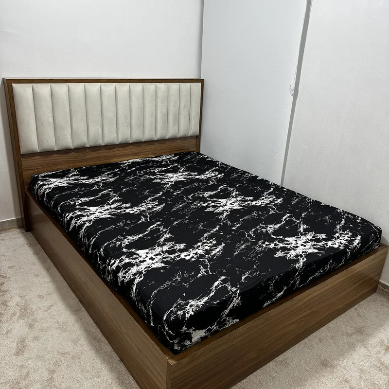 ملحفه ناتوسا مدل کشدار ابر و بادی دو نفره سایز 180x200 سانتی متر