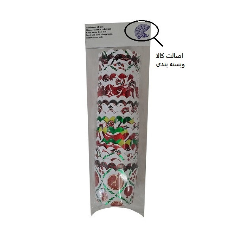 کپسول کاغذی کاپ کیک به گز مدل یلدایی طرح لیزری مجموعه 24 عددی