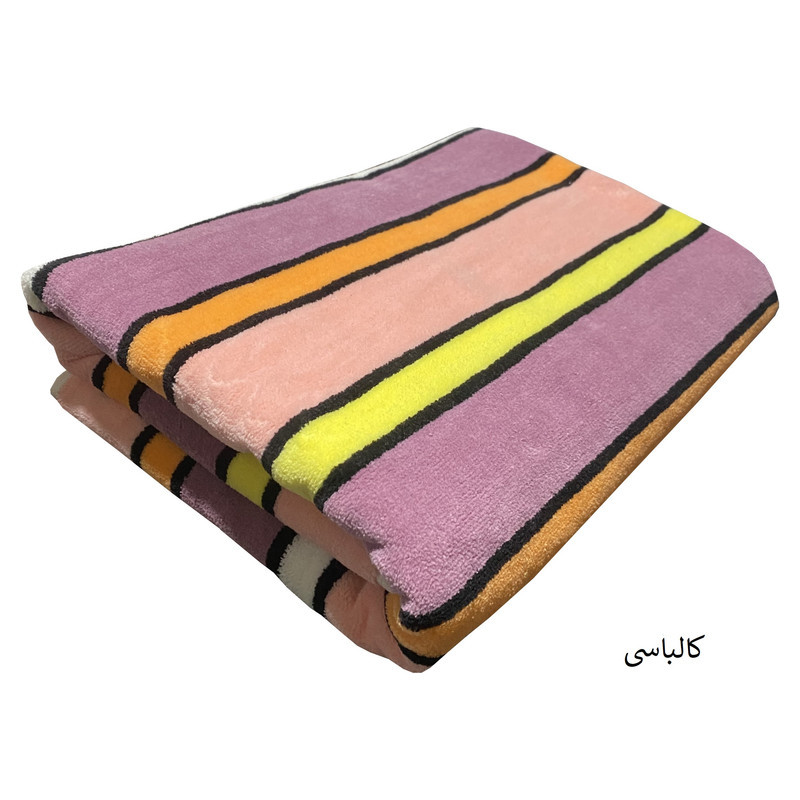 حوله استخری ماندگار طرح راه راه سایز 70x130 سانتی متر