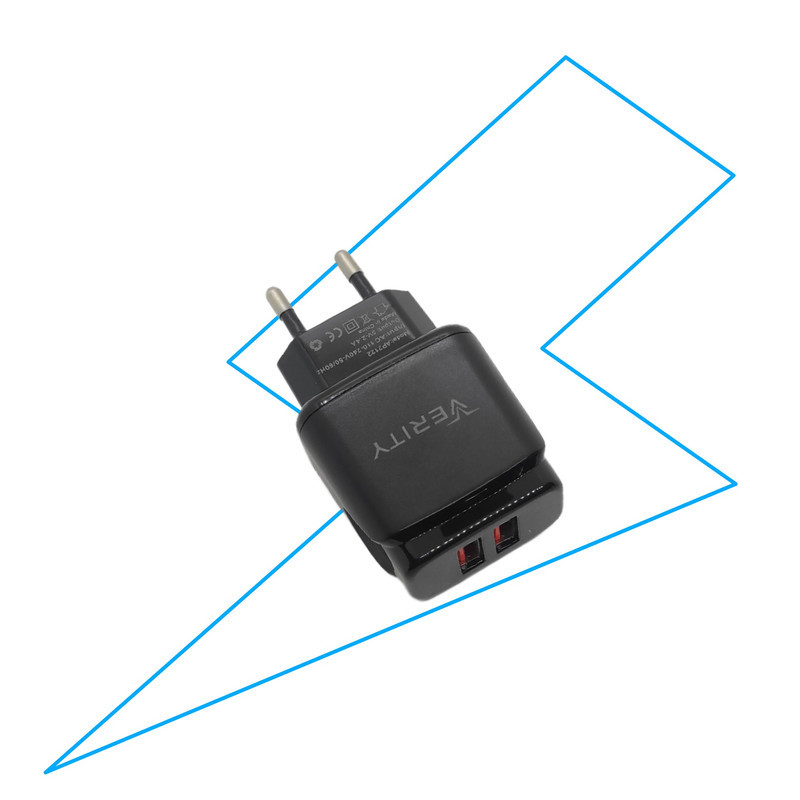 شارژر دیواری وریتی مدل EG-2122 به همراه کابل تبدیل microUSB