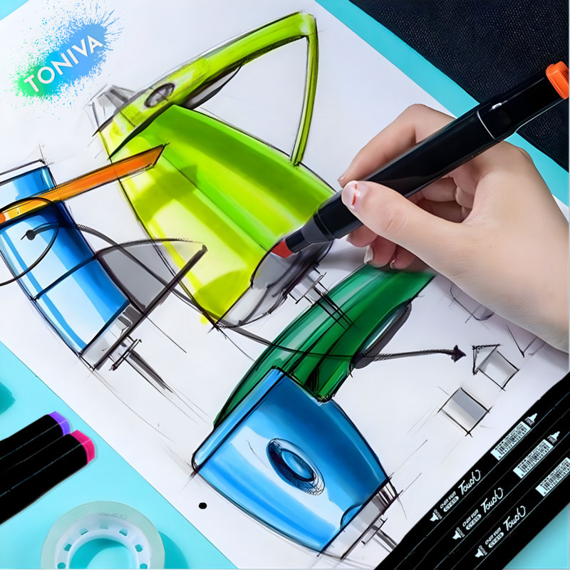 ماژیک راندو تونیوا مدل Touch 80 به همراه محلول احیای ماژیک مجموعه ۸۰ عددی