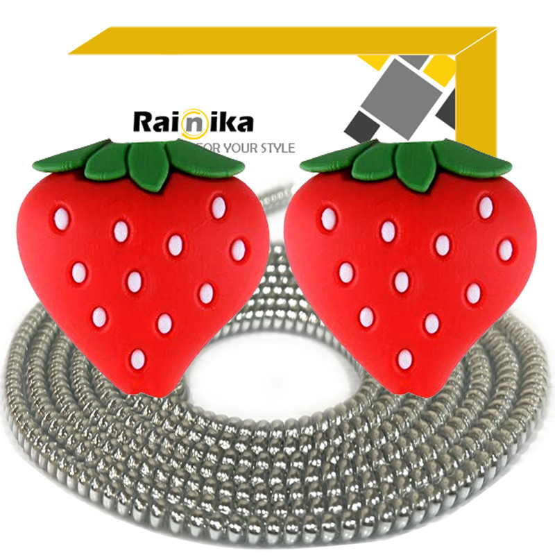 محافظ کابل شارژ و هندزفری رینیکا مدل Strawberry KK 03 مجموعه 3 عددی