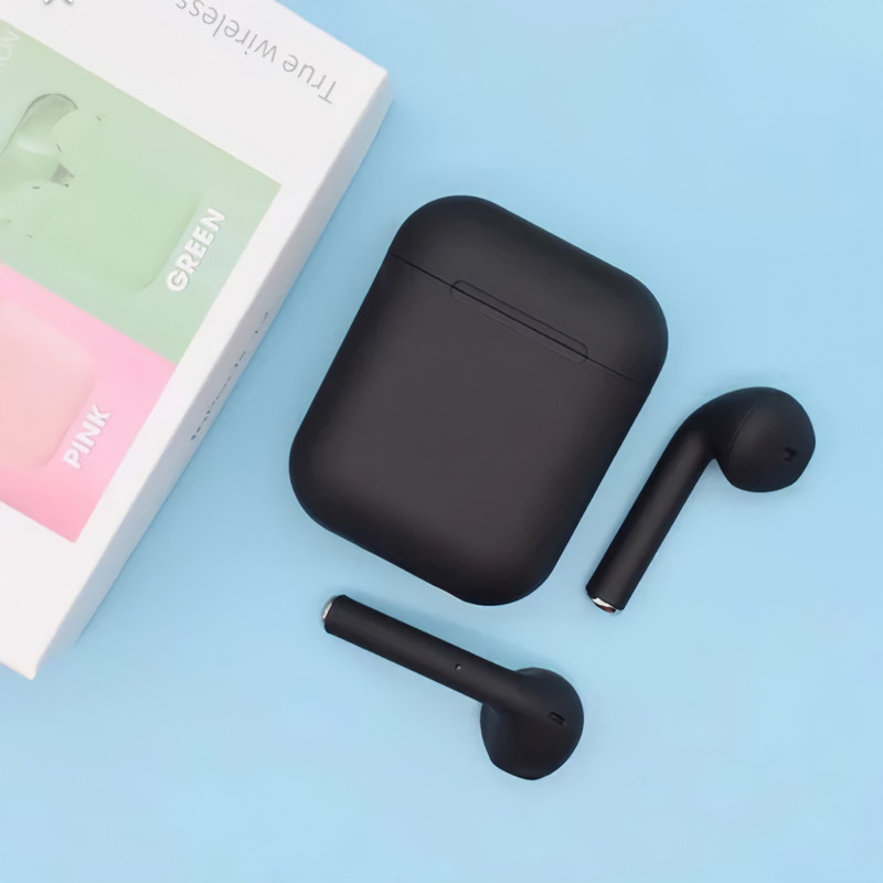 هدفون بلوتوثی مدل inPods 12 بدون نویز کنسلینگ، درگاه شارژ لایتنینگ، با قابلیت شارژ سریع، مقاوم در برابر رطوبت و عرق