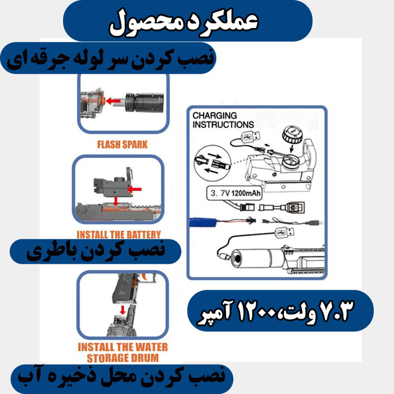 تفنگ آب پاش مدل کی اس دی