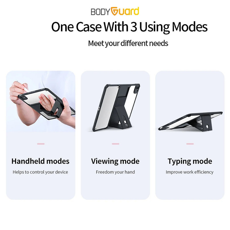 کاور بادیگارد مدل Kickstand مناسب برای تبلت اپل iPad Pro 11 inch 2024 M4  iPad Pro 11 inch 2025 M5