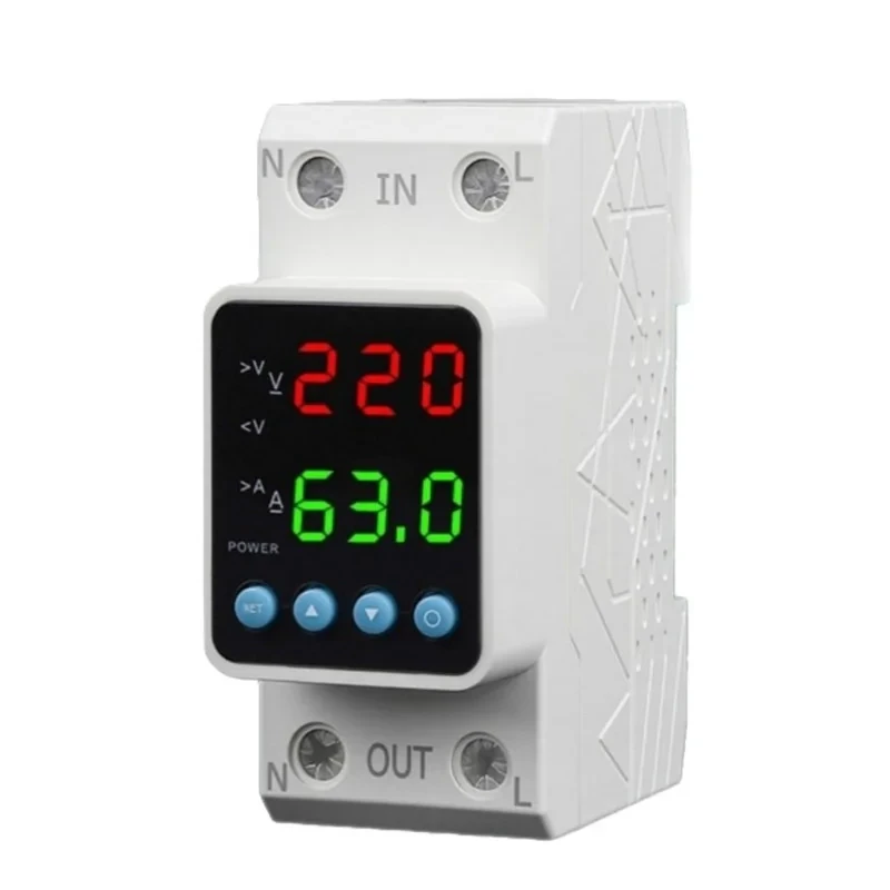 محافظ ولتاژ و جریان تکفاز مدل EKC دیجیتال 63A پلاس
