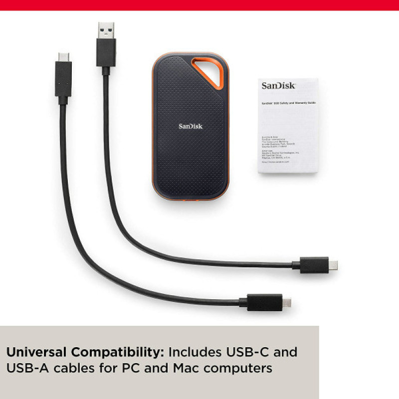 اس اس دی اکسترنال سن دیسک مدل Extreme E81 ظرفیت 4 ترابایت رابط USB 3.2 Gen2
